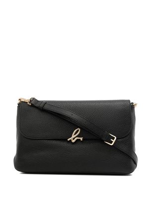 agnès b. grained-leather satchel - Black