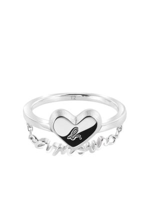 agnès b. heart-shaped sterling silver ring