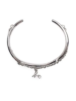 agnès b. layered logo-charm bracelet - Silver