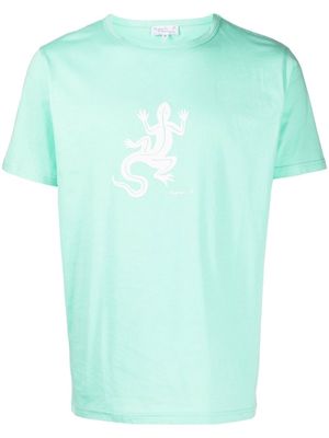 agnès b. lizard-print cotton T-shirt - Green