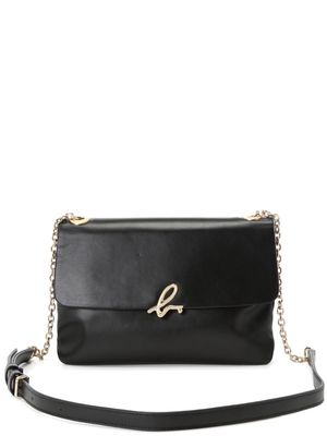 agnès b. logo-clasp leather crossbody bag - Black