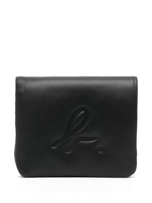 agnès b. logo-debossed leather wallet - Black