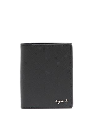 agnès b. logo-detail leather wallet - 8024