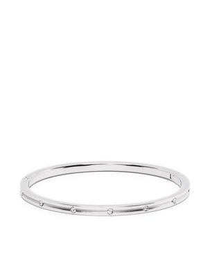 agnès b. logo-engraved crystal bracelet - Silver