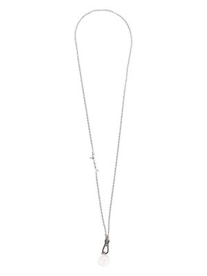 agnès b. logo-lettering chain-link necklace - Silver