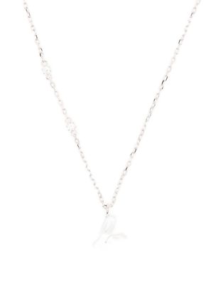 agnès b. logo pendant necklace - Silver