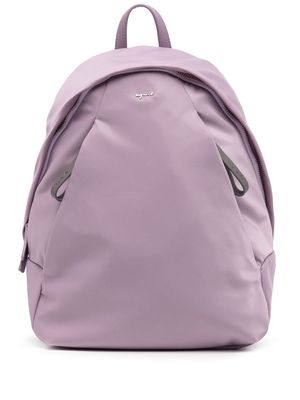 agnès b. logo-plaque backpack - Purple