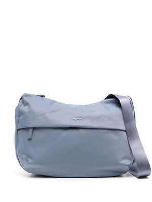 agnès b. logo-plaque detail crossbody bag - Blue