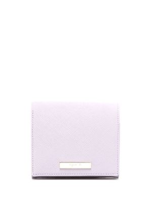 agnès b. logo-plaque detail wallet - Purple