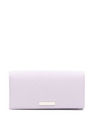 agnès b. logo-plaque folding long wallet - Purple