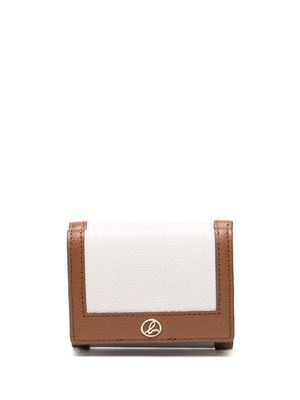 agnès b. logo-plaque tri-fold leather wallet - Grey