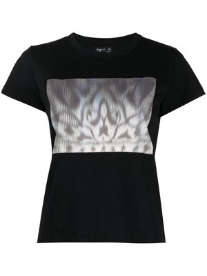 agnès b. Moroccan Shadows cotton T-shirt - Black