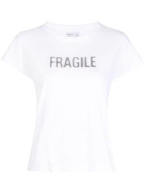 agnès b. motif-print cotton T-shirt - White