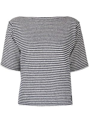 agnès b. Ocean stripe-print T-shirt - Blue