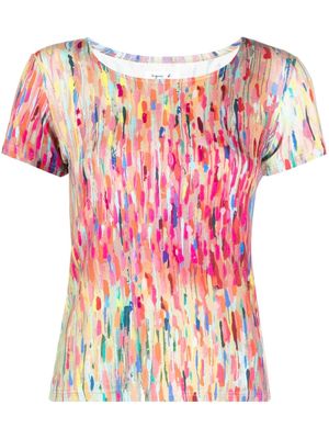 agnès b. paint-splatter short-sleeve T-shirt - Multicolour