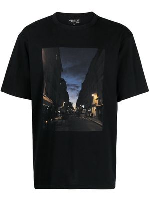 agnès b. photograph-print cotton T-shirt - Black