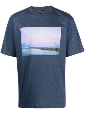 agnès b. photograph-print cotton T-shirt - Blue