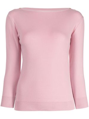 agnès b. ribbed-knit long-sleeved sweatshirt - Pink