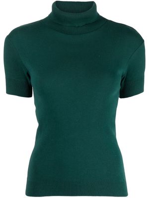 agnès b. ribbed-knit roll neck sweatshirt - Green