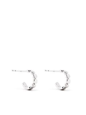 agnès b. sterling-silver sculpted hoop earrings