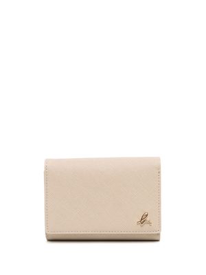 agnès b. textured logo wallet - Brown