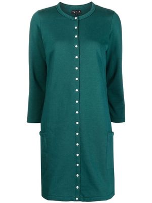 agnès b. three-quarter sleeve mini dress - Green