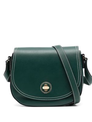 agnès b. twist-lock leather crossbody bag - Green