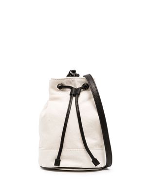 agnès b. two-tone bucket bag - Neutrals