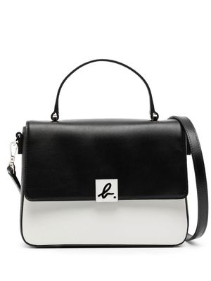 agnès b. two-tone logo crossbody bag - Black