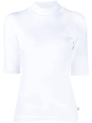agnès b. Vian mock-neck T-shirt - White