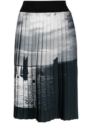 agnès b. Waves in Antibes pleated skirt - Multicolour