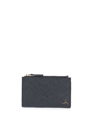 agnès b. zip-pocket leather wallet - Blue