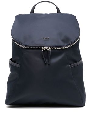agnès b. zip-up backpack - Blue