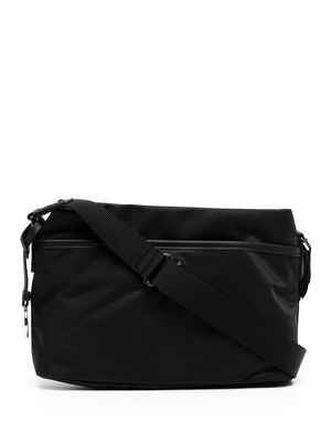 agnès b. zipped leather-trim crossbody bag - Black