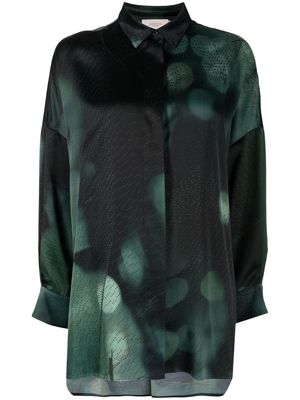 Agnona bucolic print shirt - Green