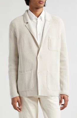 Agnona Cotton & Cashmere Cardigan Sport Coat in Light Linen