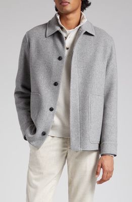 Agnona Double Face Cashmere Shacket in Flannel