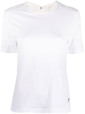 Agnona jacquard pattern T-shirt - White