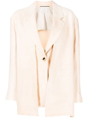 Agnona layered single-breasted suit jacket - Neutrals