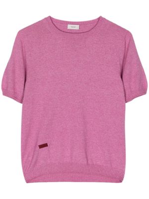 Agnona Lipstick cotton-cashmere top - Pink