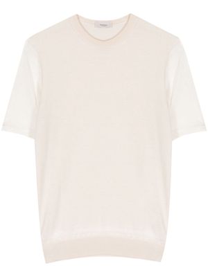 Agnona panelled cashmere-blend top - Neutrals