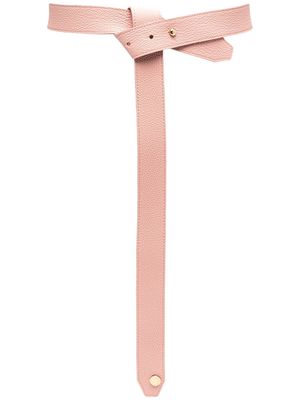 Agnona pebble-leather knotted belt - Pink