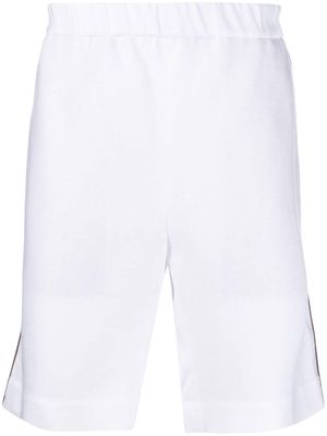 Agnona piped linen Bermuda shorts - White