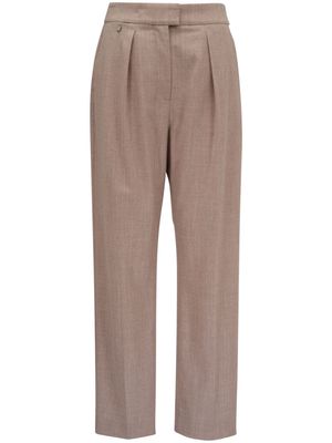 Agnona pleated-detail tailored trousers - Pink