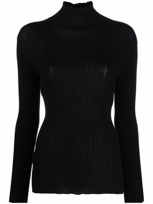 Agnona ribbed-knit cashmere top - Black