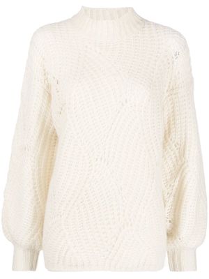 Agnona ribbed-knit jumper - White