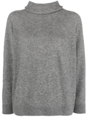 Agnona roll-neck cashmere-blend jumper - Grey