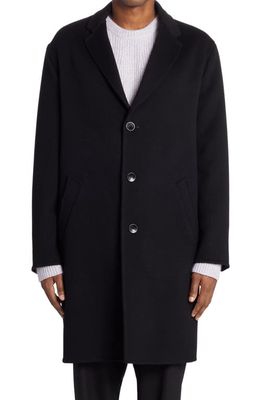 Agnona Single Breasted Cashmere Coat in Black