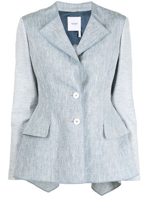 Agnona single-breasted drape-detail blazer - Blue