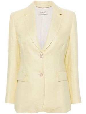 Agnona single-breasted linen blazer - G01 YELLOW